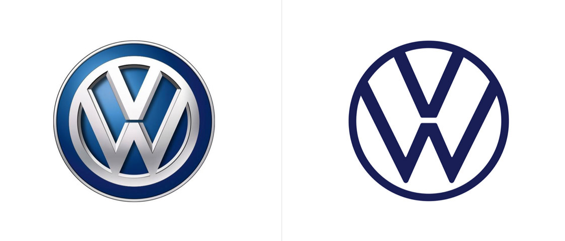 vw 大众 全新品牌形象设计 - 品牌logo设计/vi设计/vis设计